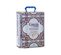 GARCÍA DE LA CRUZ Aceite de Oliva Virgen Extra Ecológico Premium, 3L Lata | Master Miller. Tonos de Almendra y Tomate. Cuerpo Suave. Pack 4. Procedencia Montes de Toledo, España. Envasado en lata.