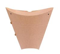García de Pou - 100 unidades - Envases Para Crêpes 250 G/M2 22,5X21,5X4 Cm Marrón Cartoncillo