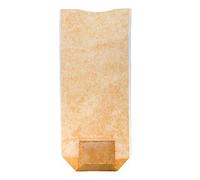 García de Pou - 100 unidades - Sachets Con Base Y Ventana Pp 12X26 Cm Natural Kraft