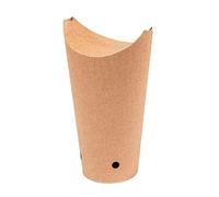 García de Pou - 1000 unidades - Vasos Fritas Con Cierre 22 Oz - 660 Ml 200 + 25Pe G/M2 8,5X18 Cm Marrón Cartoncillo