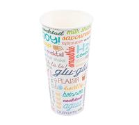 García de Pou - 1000 unidades - Vasos 'Parole' 22 Oz - 660 Ml 280 + 18 Pe G/M2 Ø9X17 Cm Blanco Cartoncillo