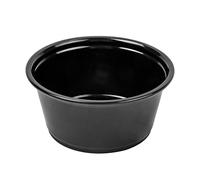 García de Pou 130.16 Pequeñas Tarrinas Microondables, 100 ml, Diámetro 5.4 x 3.5 cm, 2500 unidades, Negro