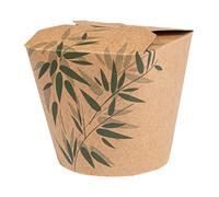 García de Pou 131.52 Envases para Noodles Feel Green 780 Ml, Diámetro 9 x 9 cm, Set de 450, Marrón