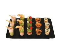 García de Pou 147.49 Bandejas Catering Doble Cara, 19 x 28 cm, 100 unidades, Oro y Negro