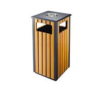 García de Pou 158.73 Papelera Exteriores, 35 X 35 X 81 cm, 1 unidades, Marrón Madera
