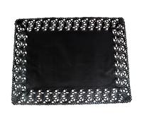 Garcia de Pou 169.91 Blondas Rectangulares Caladas, 40 x 30 cm, Set de 50, Negro