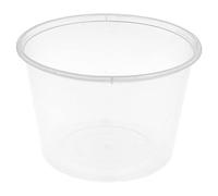 García de Pou 184.06 Tarrinas Inyectadas Microondables 525 ml, Diámetro 11.5 x 7.5 cm, 500 unidades, Transparente