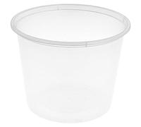 García de Pou 184.07 Tarrinas Inyectadas Microondables 600 ml, Diámetro 11.5 x 8.5 cm, 500 unidades, Transparente
