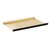 García de Pou 184.82 Bases con Pestañas Laterales, 13 x 4.5 x 1.5 cm, Set de 200, Oro/Negro