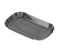 García de Pou 185.49 Mini Platos Rectangulares, 4 x 8 cm, Set de 100, Negro