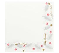 García de Pou 188.35 Servilletas Double Point New Noël, 18 G/M2, 40 X 40 cm, Blanco