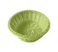 García de Pou 193.13 Cesta Simil-Mimbre Redonda, 20 x 8 cm, Set de 12, Verde Anís