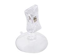 García de Pou 198.45 Pinza con Ventosa, 4.7 x 6 Cm, Set de 10, Transparente