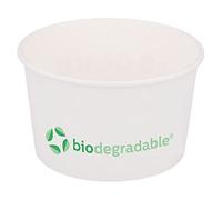 García de Pou - 2000 unidades - Tarrinas Helados 'Biodegradable' 240 Ml 210 + 30 Pla G/M2 Ø9,4X5,5 Cm Blanco Celulosa + Pla