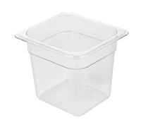 García de Pou 202.18 Cubeta Gastronorm 1/6-1.9 L, 17.6 x 16.2 x 15 Cm, Transparente