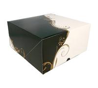 García de Pou 204.66 Cajas Pastelería Sin Ventana 275 G/M2, 24 x 24 x 12 cm, Set de 50, Blanco