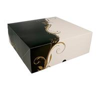 García de Pou 204.67 Cajas Pastelería Sin Ventana 275 G/M2, 28 x 28 x 10 cm, Set de 50, Blanco