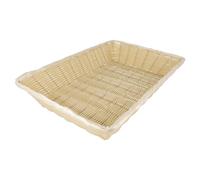 García de Pou 206.62 Cesta Simil-Mimbre Rectangular, 41 x 28.7 x 8 cm, Set de 12, Natural