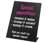 García de Pou 210.17 Pizarra Sobremesa, 15 x 21 cm, Set de 6, Negro