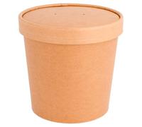 García de Pou 212.61 Tarrinas y Tapas 720 Ml, Diámetro 11.7/9.3 x 10.8 cm, Set de 25, Natural