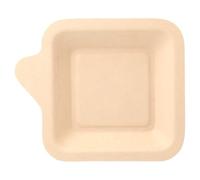García de Pou 212.70 Bionic Platos Cuadrados, 11 x 11 x 1.7 cm, 1000 unidades, Natural Celulosa