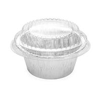 García de Pou 214.52 Tapas para Recipientes Pastelería Flan, Diámetro 9.5 x 2.2 cm, 2400 unidades, Transparente