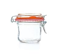 García de Pou 215.72 Tarro Almacenar y Cierre Clip y Papel Vichy, 200 Ml, Diámetro 8 x 8.5 cm, Set de 48, Transparente