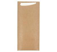 García de Pou 223.19 Bolsas Cubiertos + Serv. Blanca 'Just In Time' 80 + 10 Pe G/M2 8,5X19,5 Cm Natural Kraft Verjurado (pack de 250)