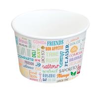García de Pou 224.04 Tarrinas 'Parole' 1000 Ml Ø 13,5X10,4 Cm Blanco Cartón (pack de 50)