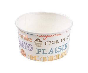 García de Pou 230.28 Tarrinas Helados 'Parole' 90 Ml Ø 7,2X4 Cm Blanco Cartón (pack de 2000)