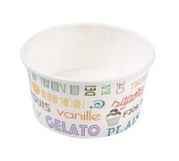García de Pou 230.32 Tarrinas Helados 'Parole' 160 Ml Ø 8,5X4,5 Cm Blanco Cartón (pack de 2000)