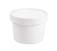 García de Pou 25 unidades - Tarrinas Tapas 240 Ml 18Pe 340 18 Pe G M2 Ø9 7,5X6 Cm Blanco Cartón