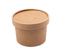 García de Pou 25 unidades - Tarrinas Tapas 240 Ml 340 18 Pe G M2 Ø9 7,5X6 Cm Natural Kraft