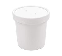 García de Pou - 25 unidades - Tarrinas + Tapas 360 Ml 18Pe + 340 + 18 Pe G/M2 Ø9/7,2X8,4 Cm Blanco Cartón