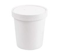 García de Pou 25 unidades - Tarrinas Tapas 480 Ml 18Pe 340 18 Pe G M2 Ø9,6 7,5X10 Cm Blanco Cartón