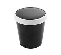 García de Pou 25 unidades - Tarrinas Tapas 480 Ml 18Pe 340 18 Pe G M2 Ø9,6 7,5X10 Cm Negro Cartón