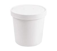 García de Pou - 25 unidades - Tarrinas + Tapas 780 Ml 18Pe + 340 + 18 Pe G/M2 Ø11,7/9,2X11 Cm Blanco Cartón