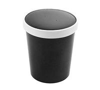 García de Pou - 25 unidades - Tarrinas + Tapas 960 Ml 18Pe + 340 + 18 Pe G/M2 Ø11,7/9,2X13,5 Cm Negro Cartón