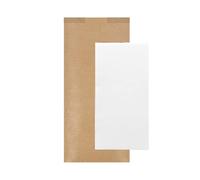 García de Pou - 300 unidades - Servilletas Blancas Enf. 'D.Point' 40X32 Cm 'Just In Time Closed' 40 + 10Pe G/M2 11X25 Cm Natural Kraft Verjurado