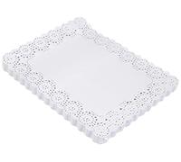 García de Pou 301.35 Blondas Rectangulares Caladas, 27 x 21 Cm, Set de 250, Blanco