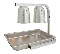 García de Pou 455.93 Calentador Infrarrojos 2 Lámparas, 56 x 36 x 60.5 cm, Plateado