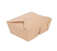 García de Pou - 50 Unidades - Cajas Americanas 2 Compart. 'Thepack' 675 + 675 Ml 220 + 12Pp G/M2 15,2X12,1X6,5 Cm Natural Cartón Ondulado Nano-Micro