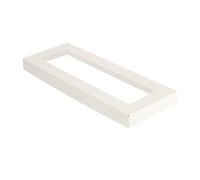García de Pou 50 Unidades - Tapas Con Ventana Para Cajas 254.65 'Thepack' 250 G/M2 + 32 Opp 11X30X2 Cm Blanco Cartón Ondulado Nano-Micro