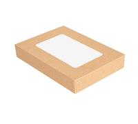 García de Pou 50 Unidades - Tapas Con Ventana Para Cajas 254.78 'Thepack' 240 G/M2 + 32 Opp 11X15X2 Cm Natural Cartón Ondulado Nano-Micro