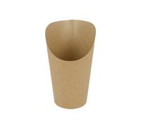 García de Pou 50 unidades - Vasos Fritas Abiertos 22 Oz - 660 Ml 200 + 25Pe G/M2 Ø8,5X18 Cm Marrón Cartoncillo