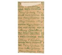 García de Pou 802.07 Bolsas Cubiertos Servitellas Reciclada Merry Christmas, 80 + 10 Pe G/M2, 11.2 x 22.5 cm, Marrón