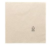 García de Pou servilletas, Papel Reciclado, Natural, 40 x 40 cm, 100 unidades doble capa