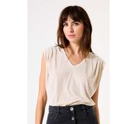 Garcia Ladies T-shirt Ss Sand Melee Talla: XS | Camisetas de Tirantes Outlet | Mujer | Marrón