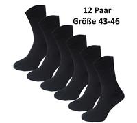 Garcia Pescara 12 Pares De Calcetines Clásicos De Algodón Negros Tamaño 43 - 46