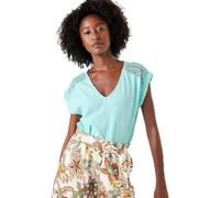 Garcia T-Shirt Short Sleeve, Aqua Splash, XXL Women's